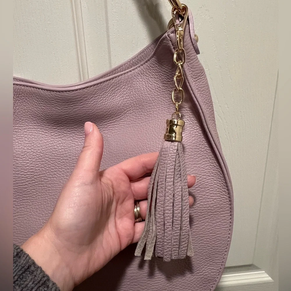 Antonella Ferrante Made in Italy lilac Crossbody Hobo Purse